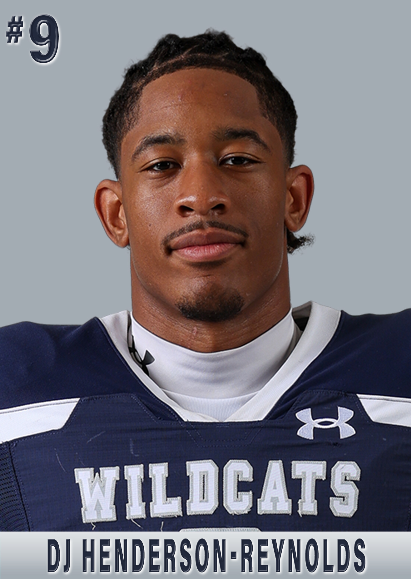 DJ Henderson in the school varsity roster photograph