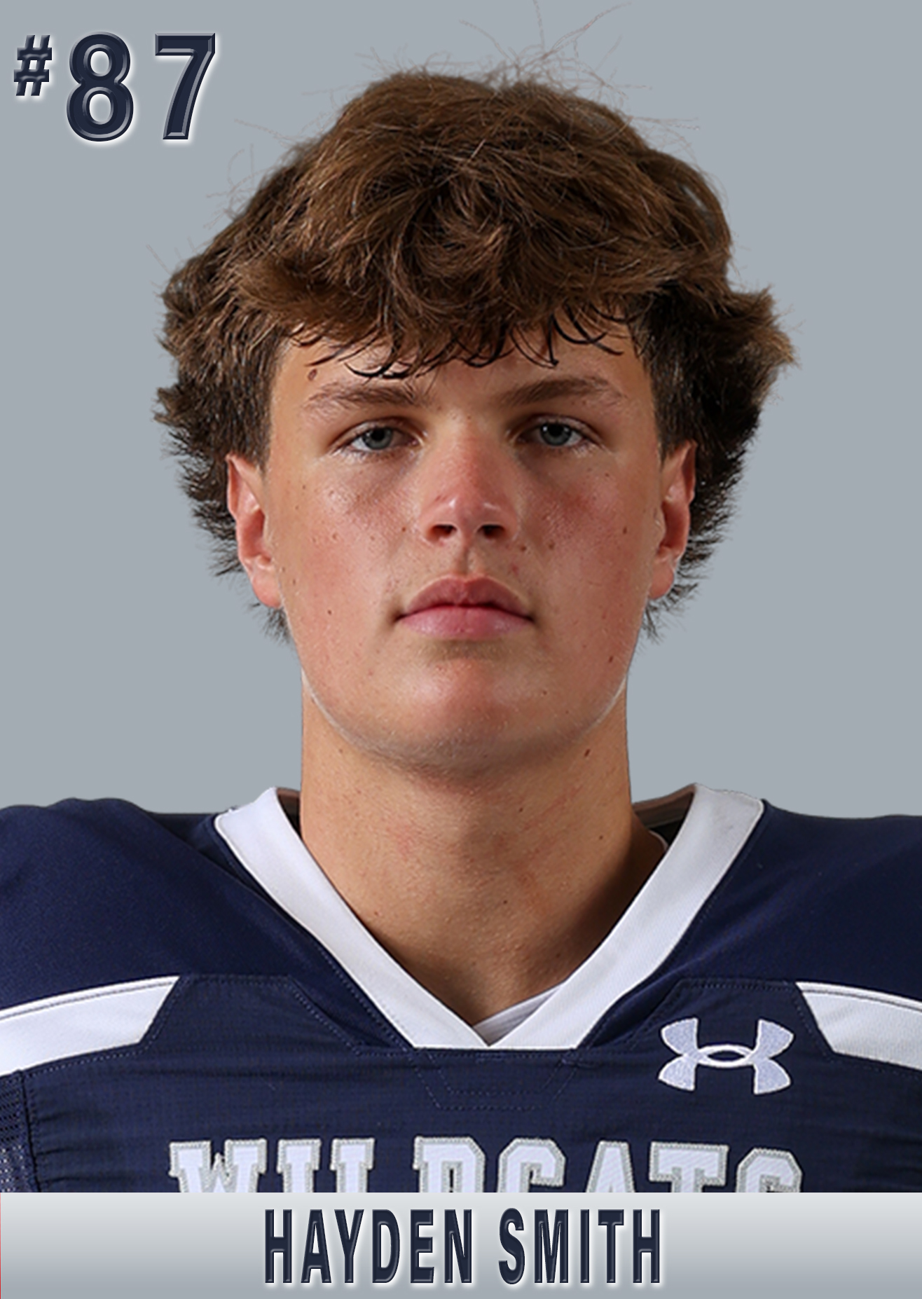Hayden Smith in the school varsity roster photograph