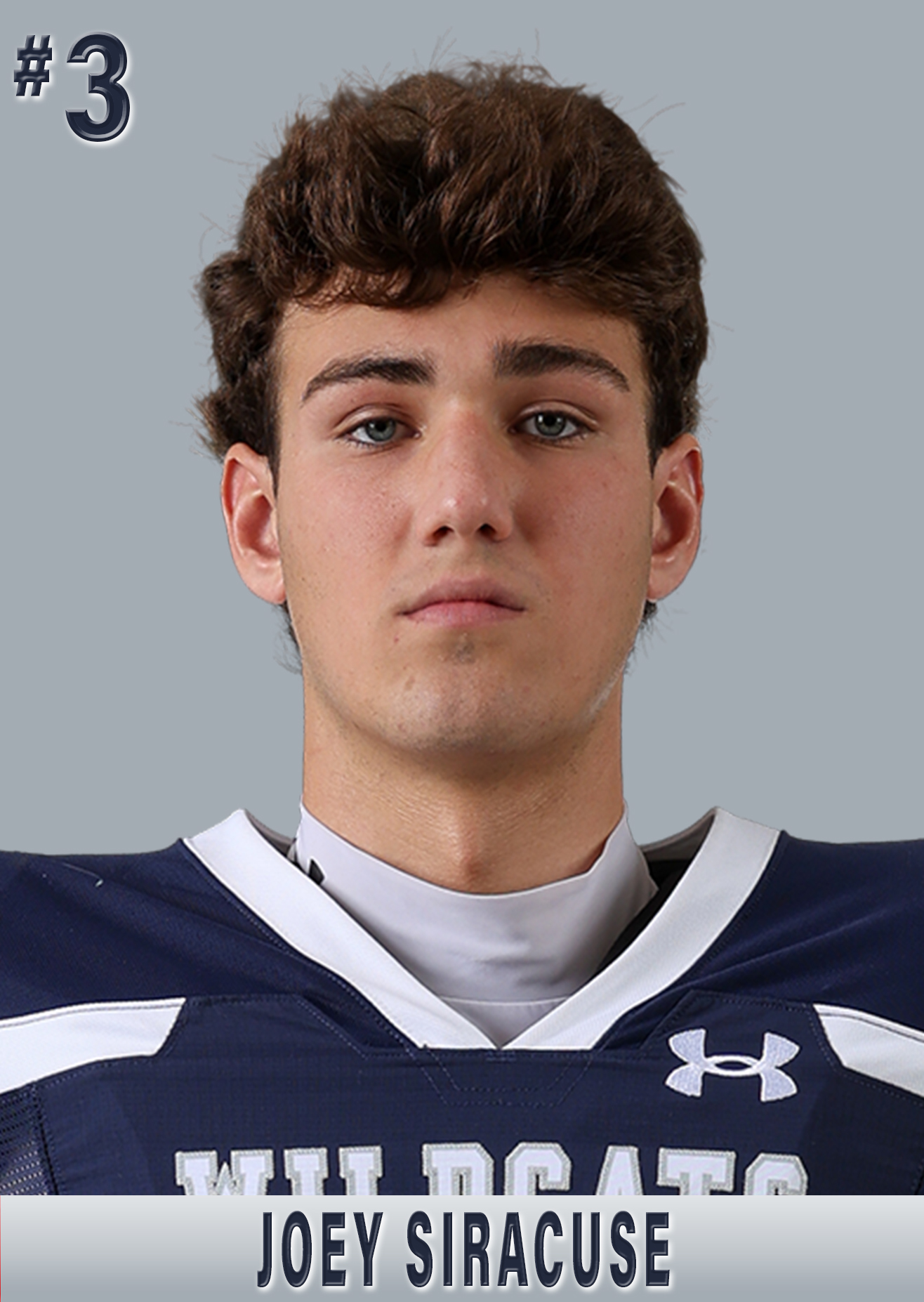 Joey Siracuse in the school varsity roster photograph